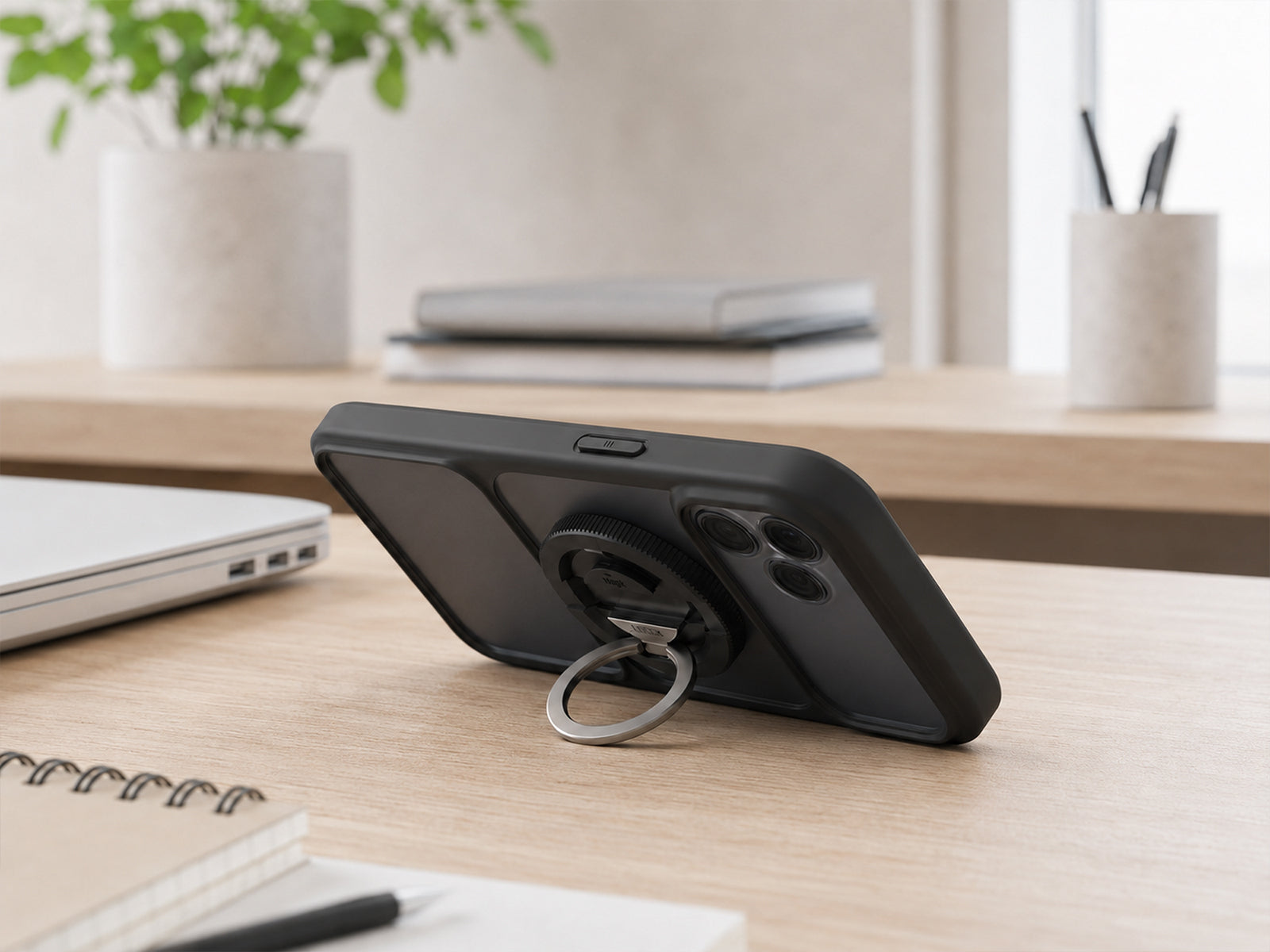 MagoX ring stand supporting a phone for everyday viewing