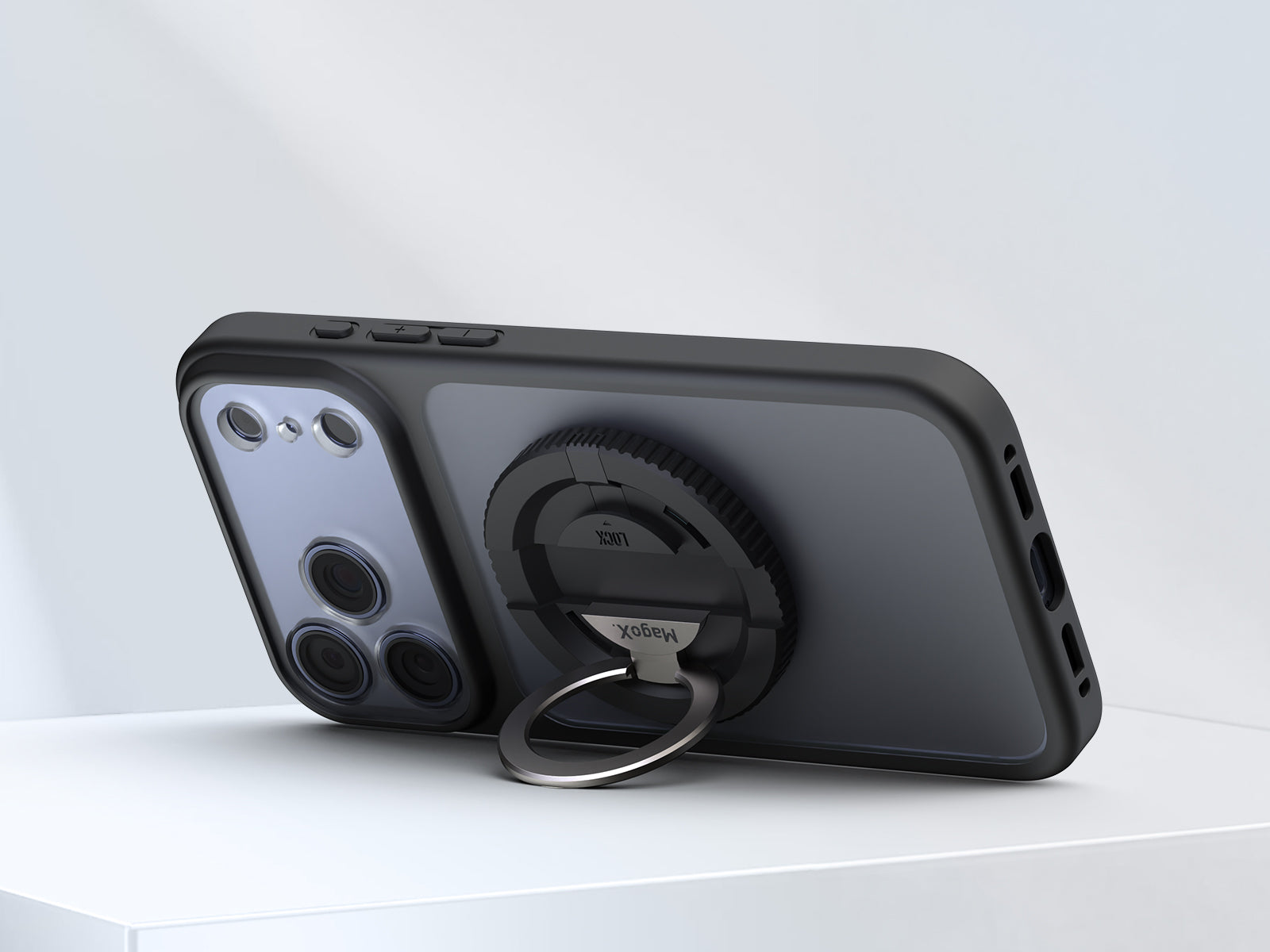 MagoX magnetic accessory shown on the back of a phone